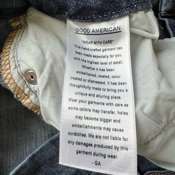 Good American ‘Good Waist’ high rise distressed skinny jeans. 14/32 - Picture 9 of 11